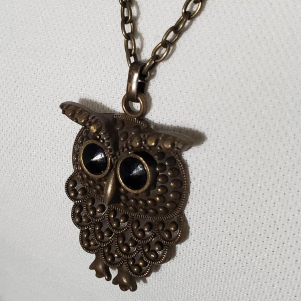 *Bronze-toned Owl Necklace*